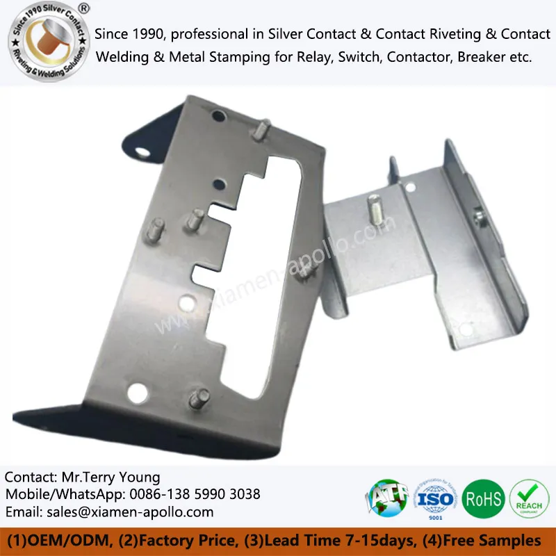 Brugerdefineret OEM kulstofstål zinkbelagt metalstempling til elektricitet