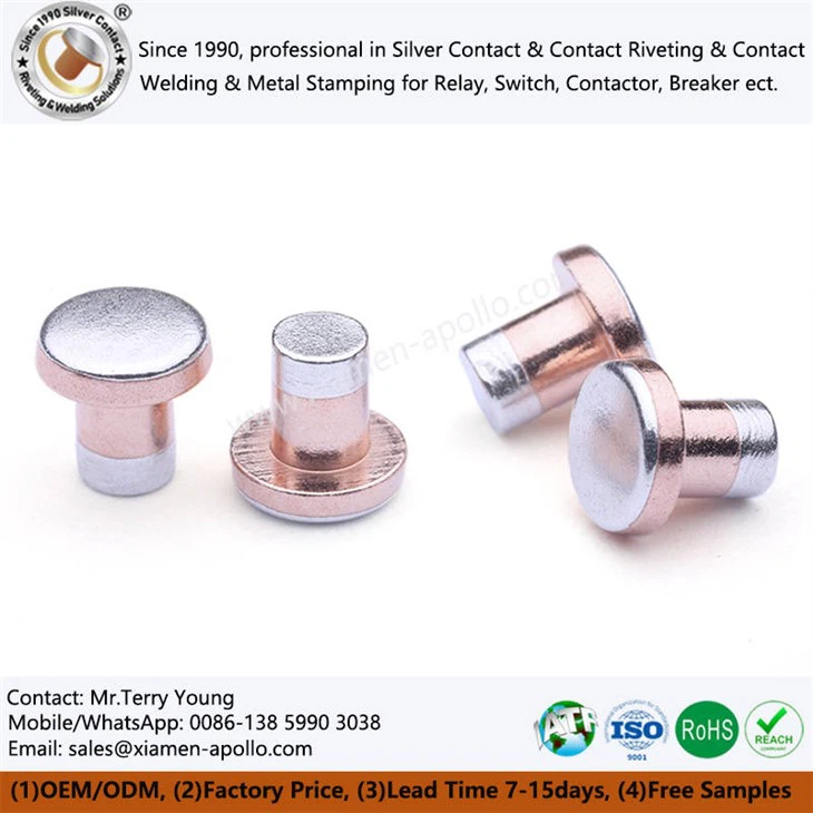 Elektriske trimetale sølvkontakter