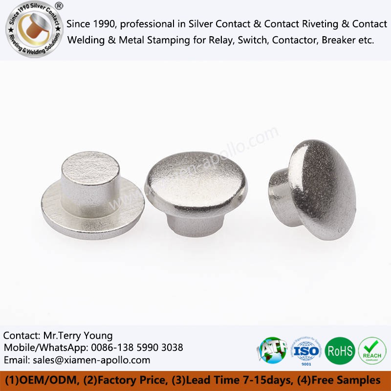 Solid Silver Contact Rivet Solid Silver Contact Rivet