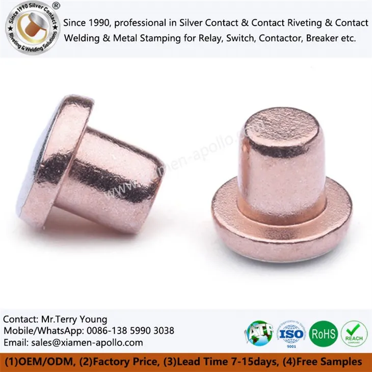 Sølvbelagte elektriske kontakter