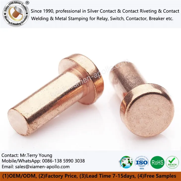 Ren kobber elektriske kontakter