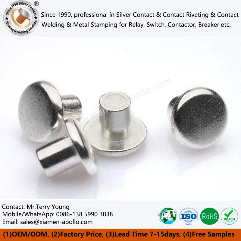 pure silver solid contact