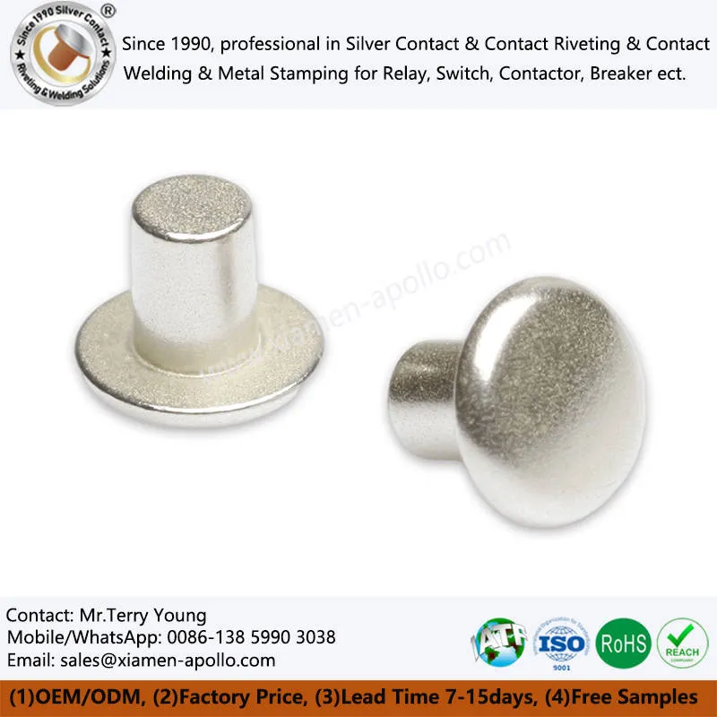 Solid sølvkontakt Rivet